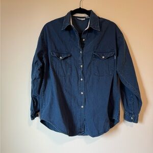 Vintage Paris sport club 100% cotton denim shirt